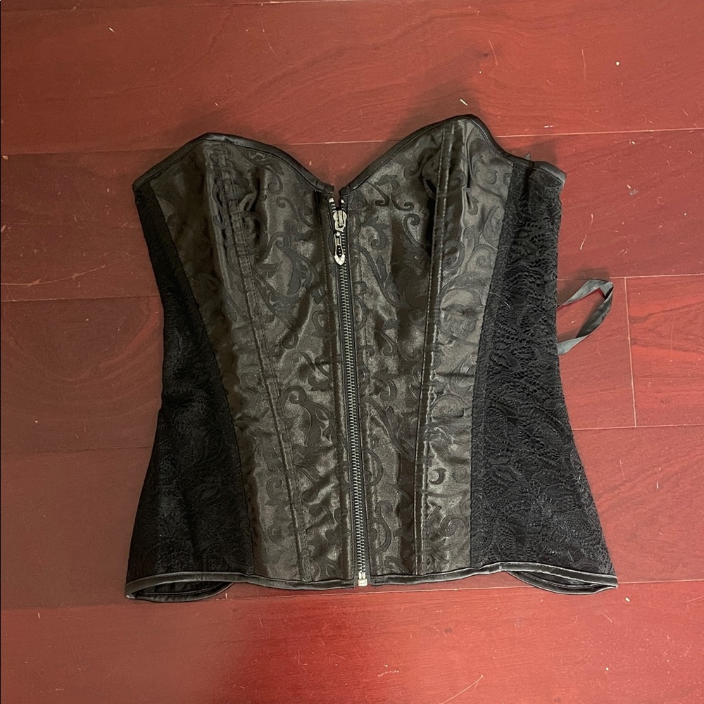 Black Lace Corset Top